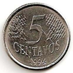 Brazilija. 5 centavai ( 1994 ) XF